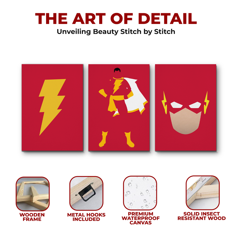 SHAZAM MINIMALIST WALL CANVAS