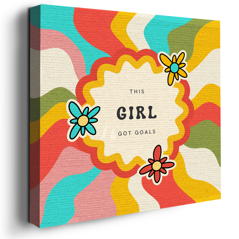 THIS GIRL GOT GOALS DECOR CANVAS