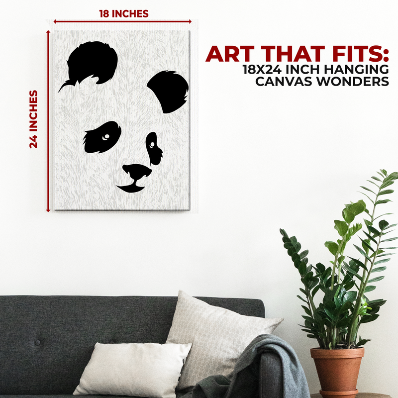 PANDA FACE CANVAS DECOR
