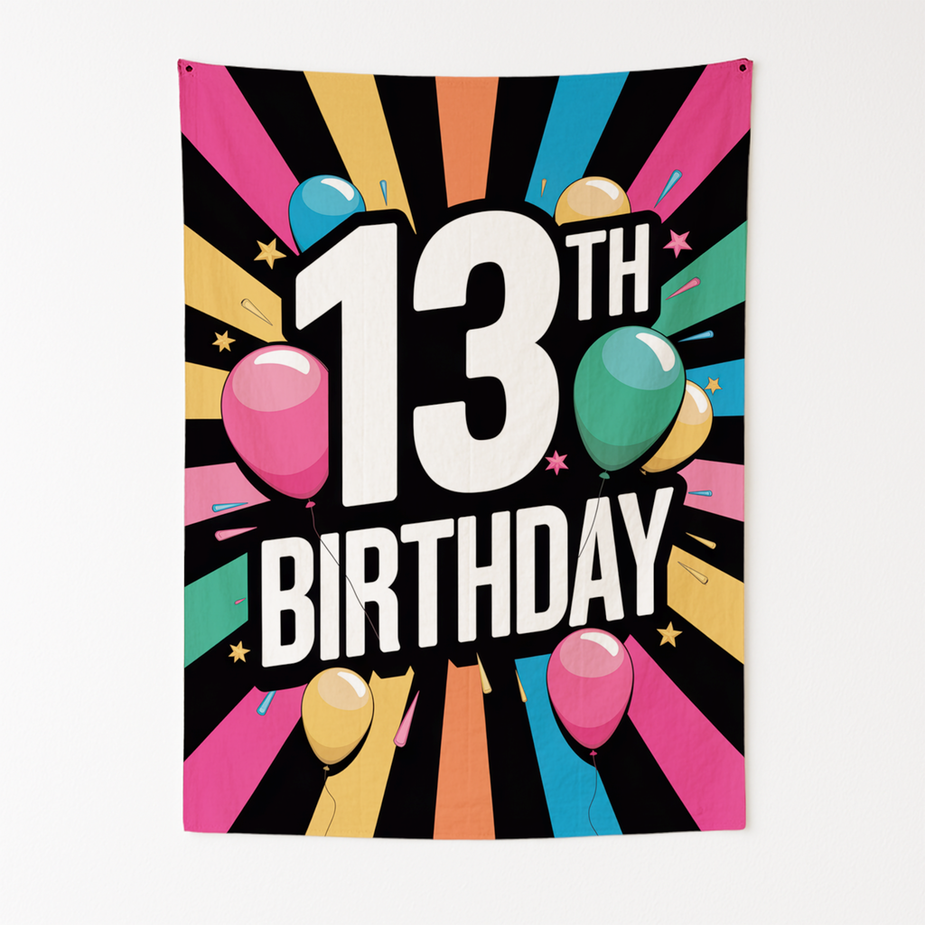 13TH BIRTHDAY WALL TAPESTRY