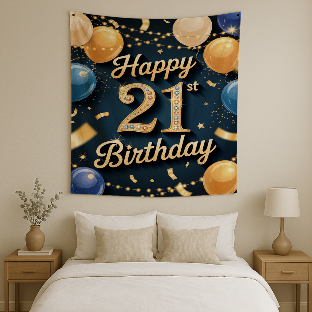 21ST BIRTHDAY WALL TAPESTRY