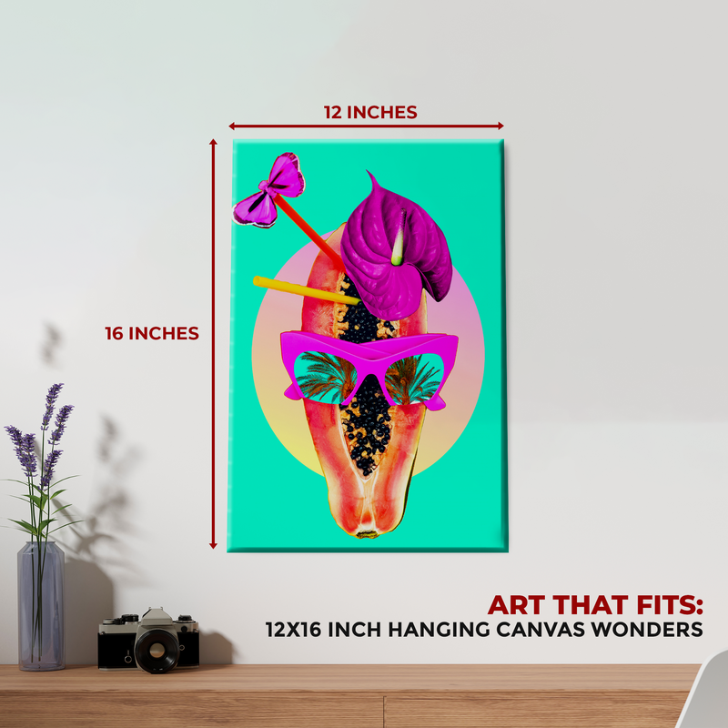 PAPAYA BEACH PARTY DECOR CANVAS