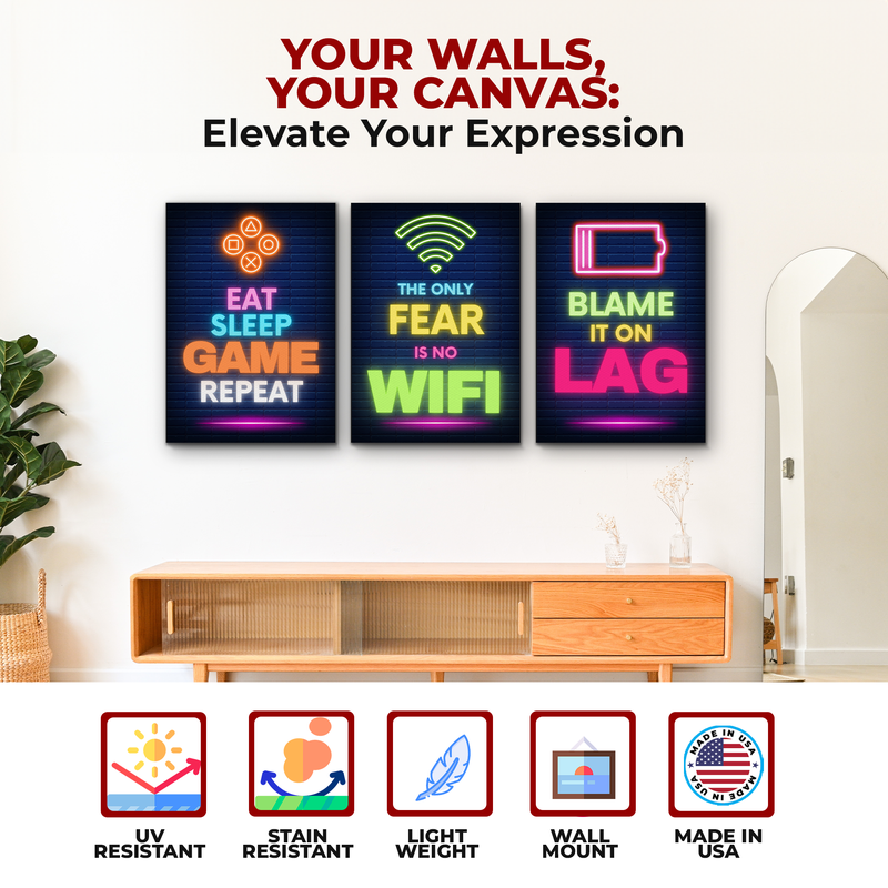 THE ONLY FEAR IS NO WIFI CANVAS DECOR