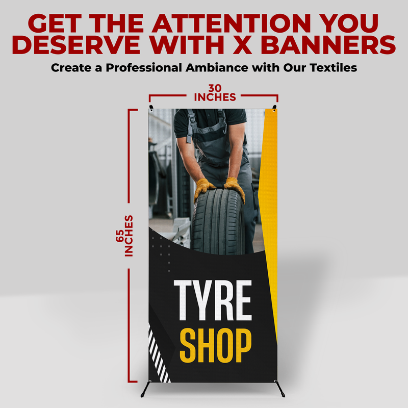 TYRE SHOP X-BANNER