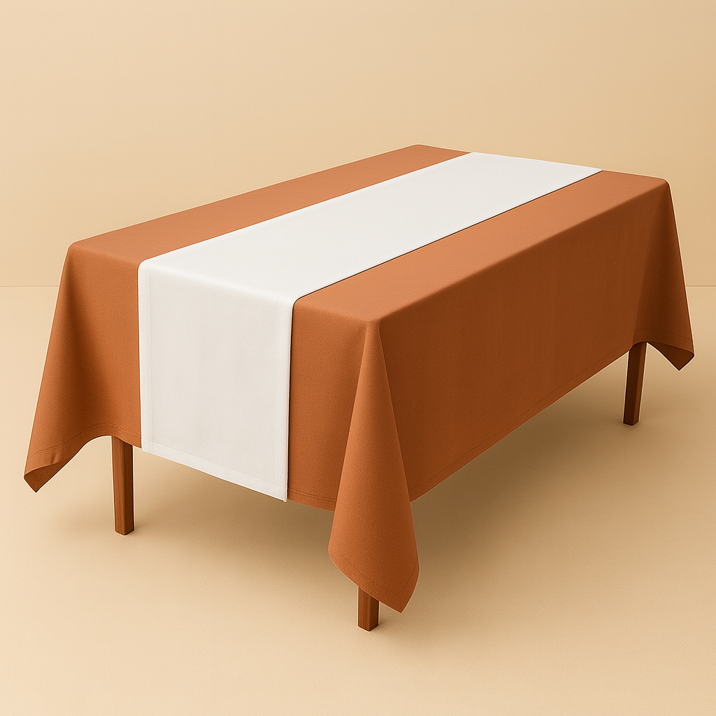 WHITE TABLE RUNNER
