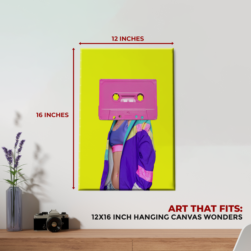 FASHION RETRO CASSETTE DECOR CANVAS