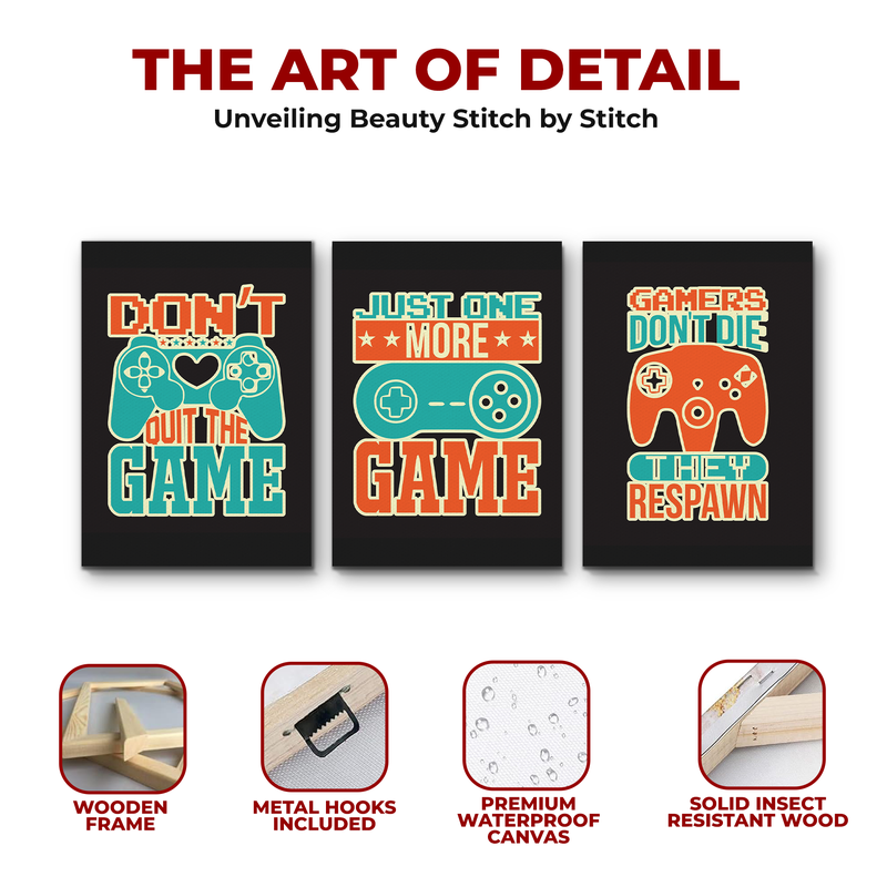 JUST ONE MORE GAME CANVAS DECOR