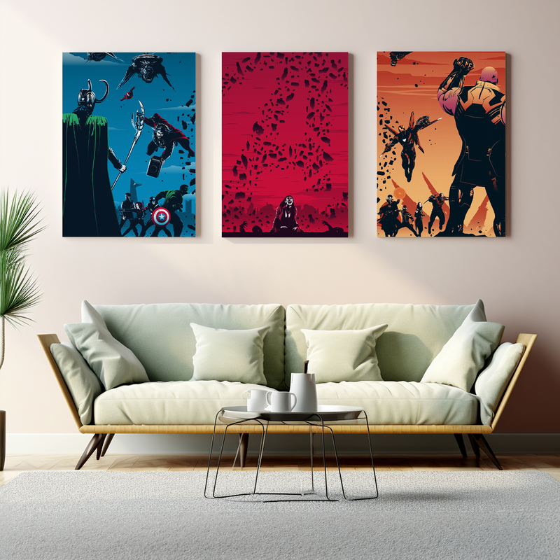 MARVEL UNIVERSE CARTOON CANVAS DECOR