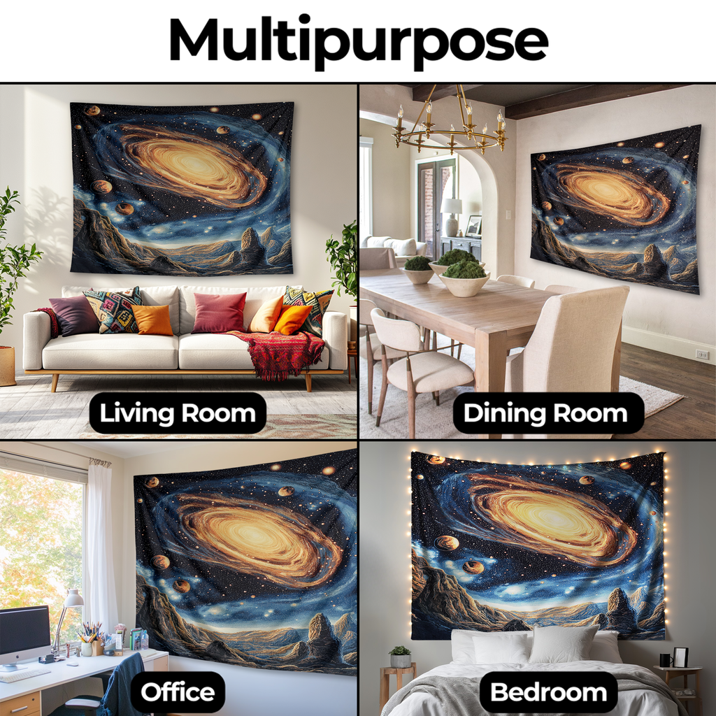 DEEP SPACE ADVENTURE WALL TAPESTRY