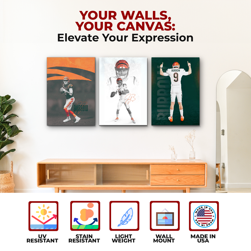 JOE BURROW #9 WALL CANVAS