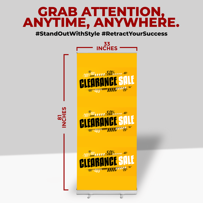 CLEARANCE SALE BANNER RETRACTABLE