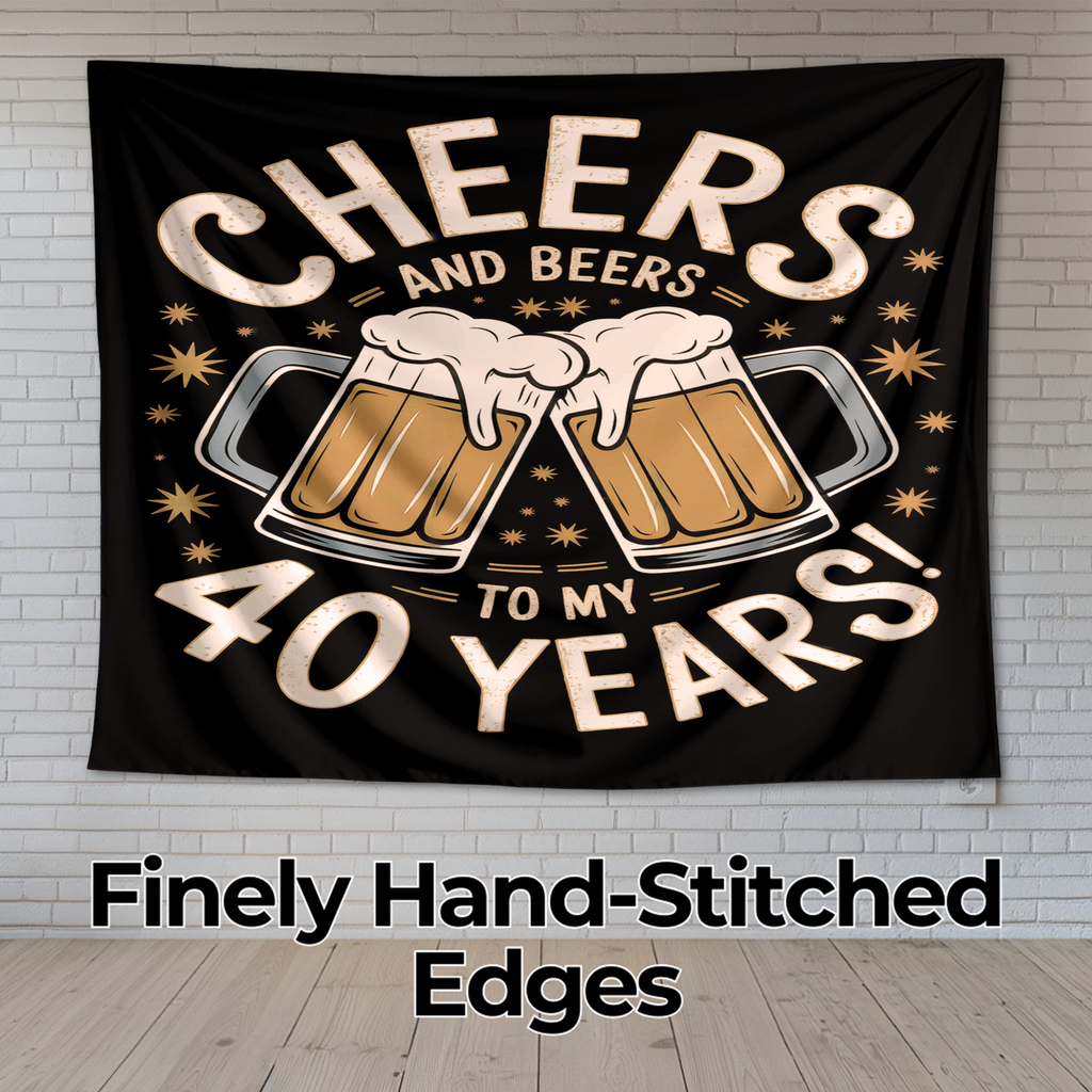 40TH BIRTHDAY WALL TAPESTRY