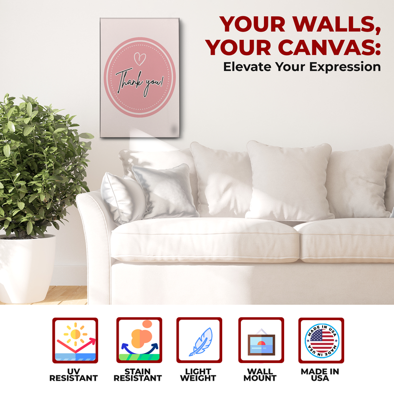 THANK YOU & LOVE CANVAS DECOR