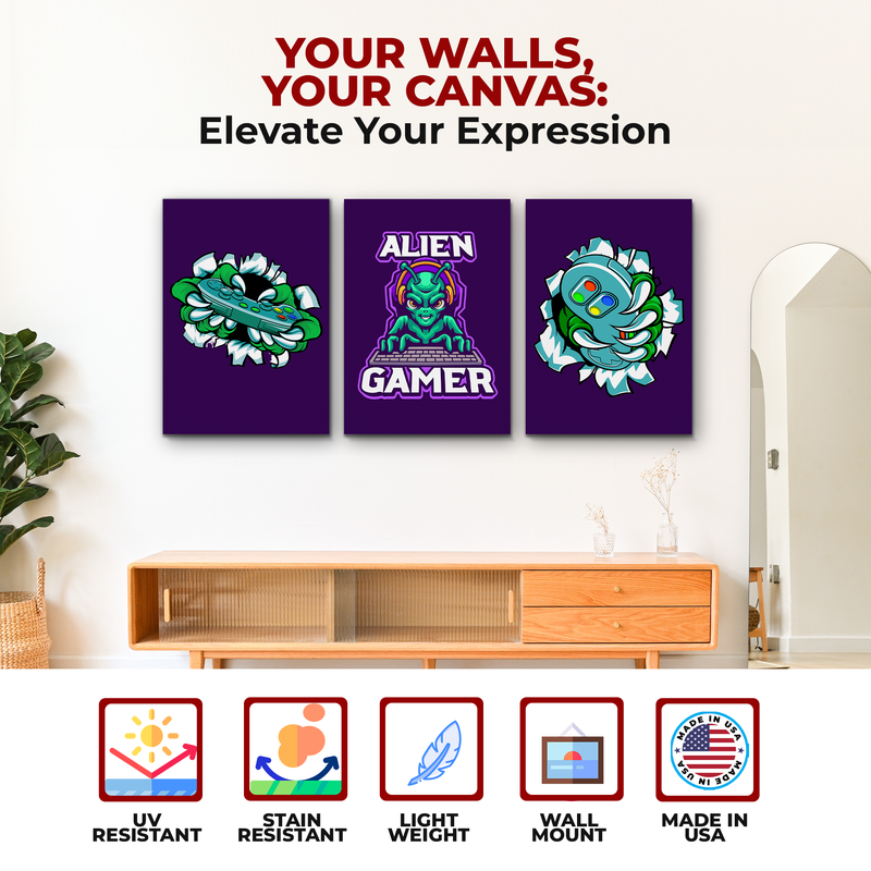 ALIEN GAMER CANVAS DECOR