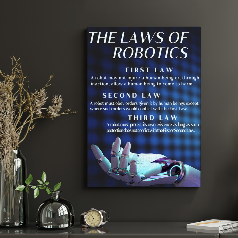 LAWS OF ROBOTICS WALL CANVAS DECOR