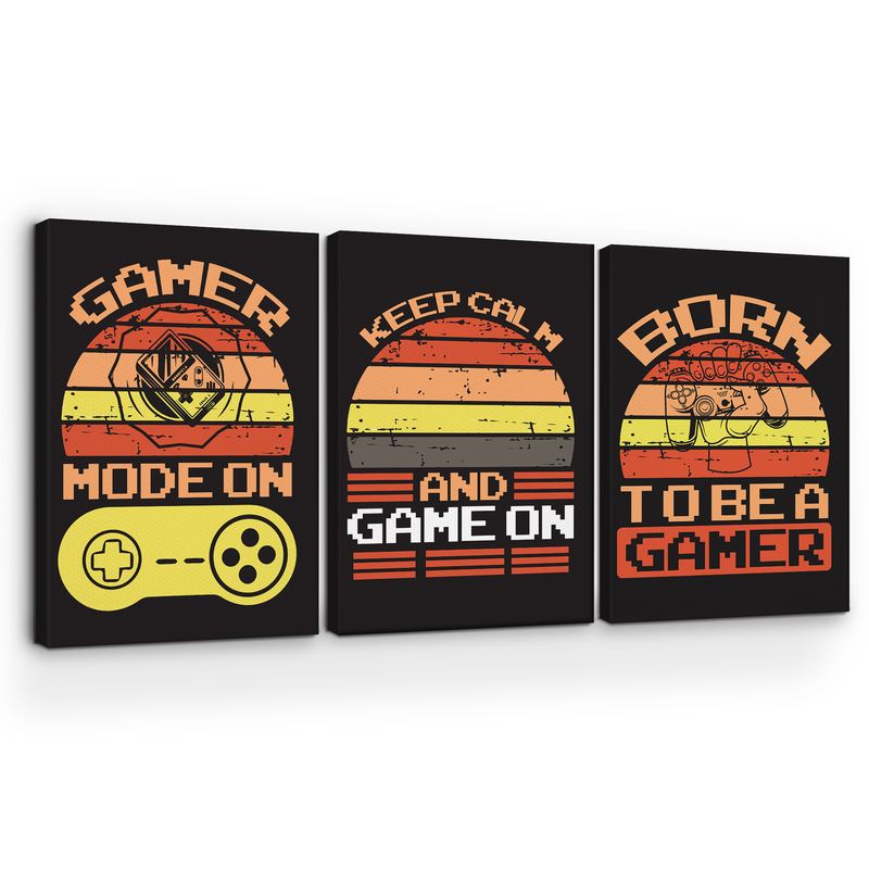 KEEP CALM & GAME ON CANVAS DECOR