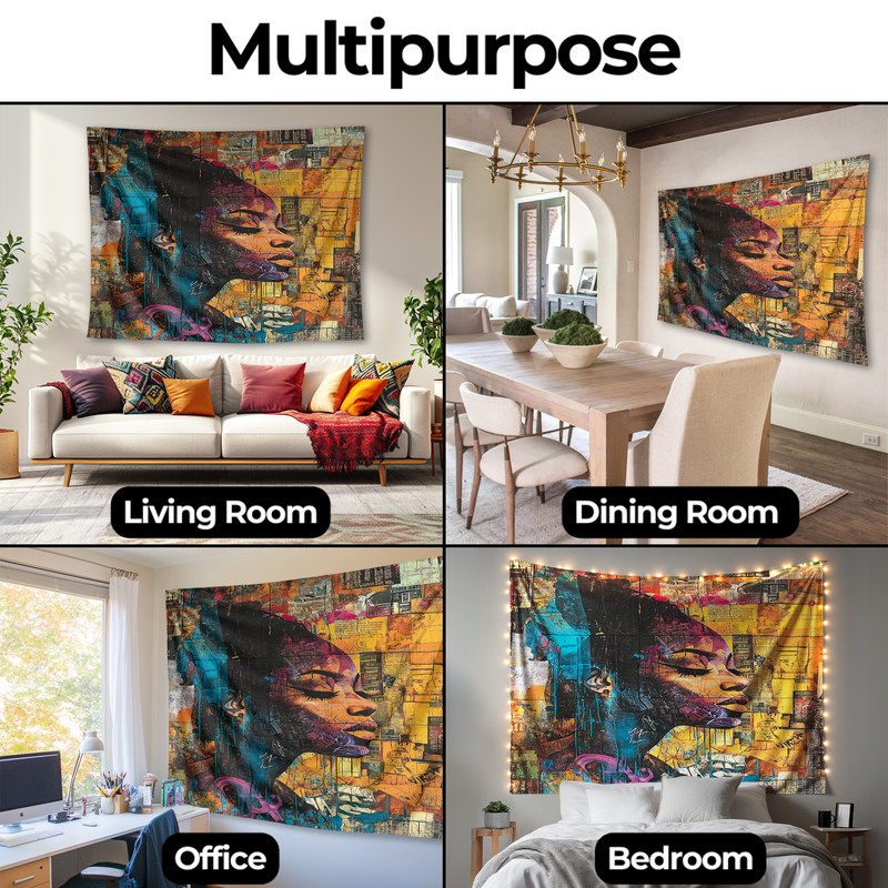 URBAN STREET ART ESSENCE WALL TAPESTRY