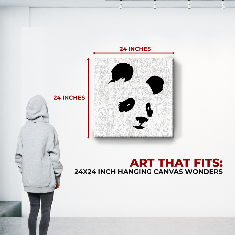 PANDA FACE CANVAS DECOR