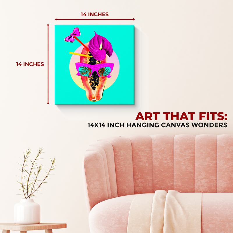 PAPAYA BEACH PARTY DECOR CANVAS