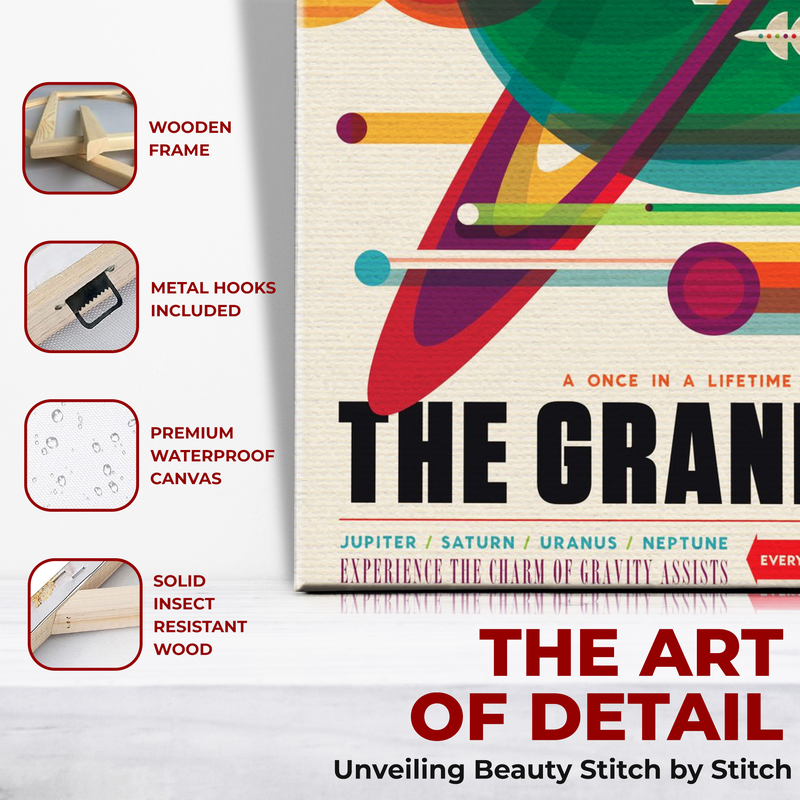 THE GRAND TOUR NASA WALL CANVAS DECOR