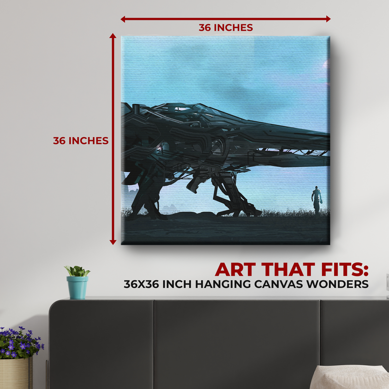 SPACESHIP WALL CANVAS DECOR