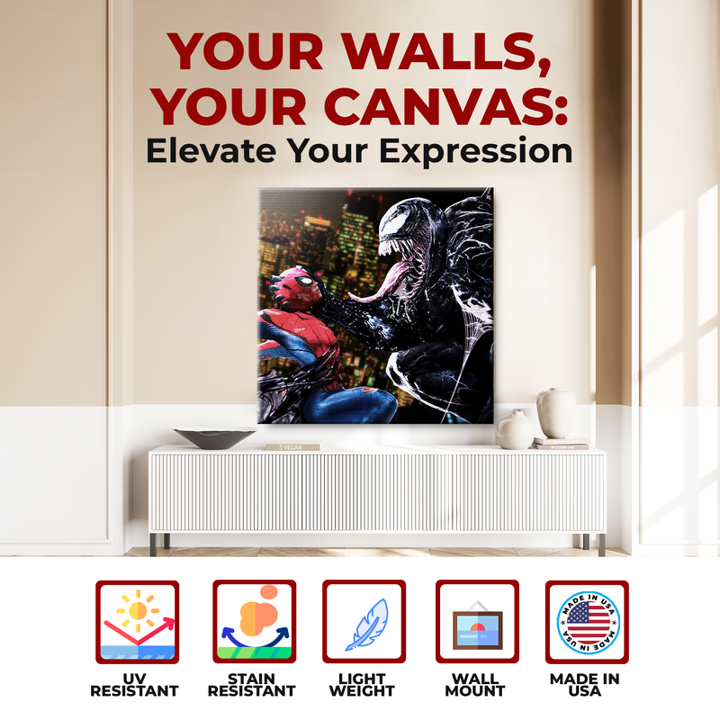 SPIDERMAN VS VENOM WALL CANVAS