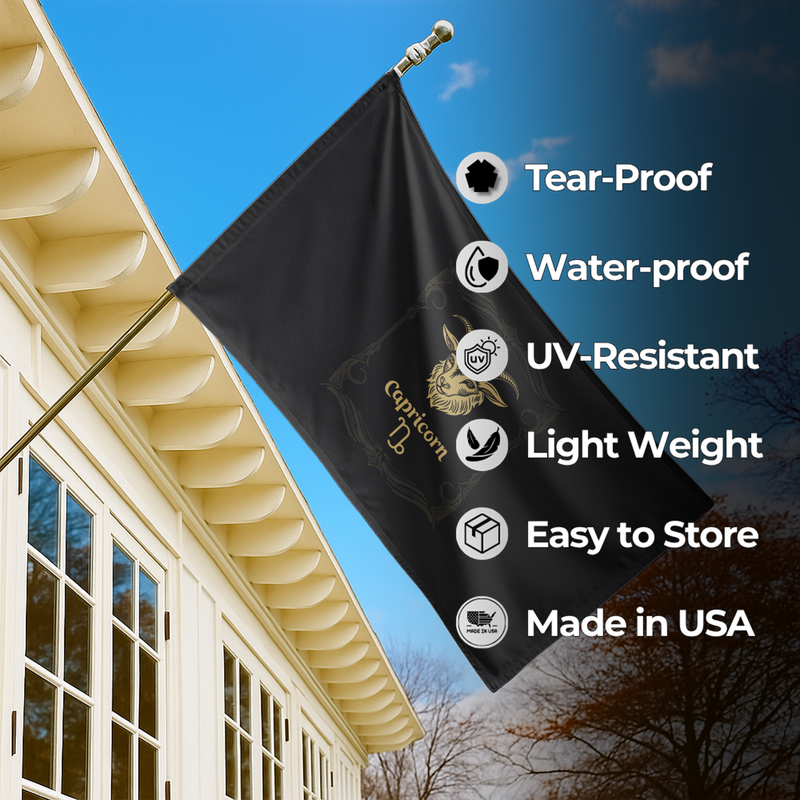 CAPRICORN THE GOAT ZODIAC FLAG