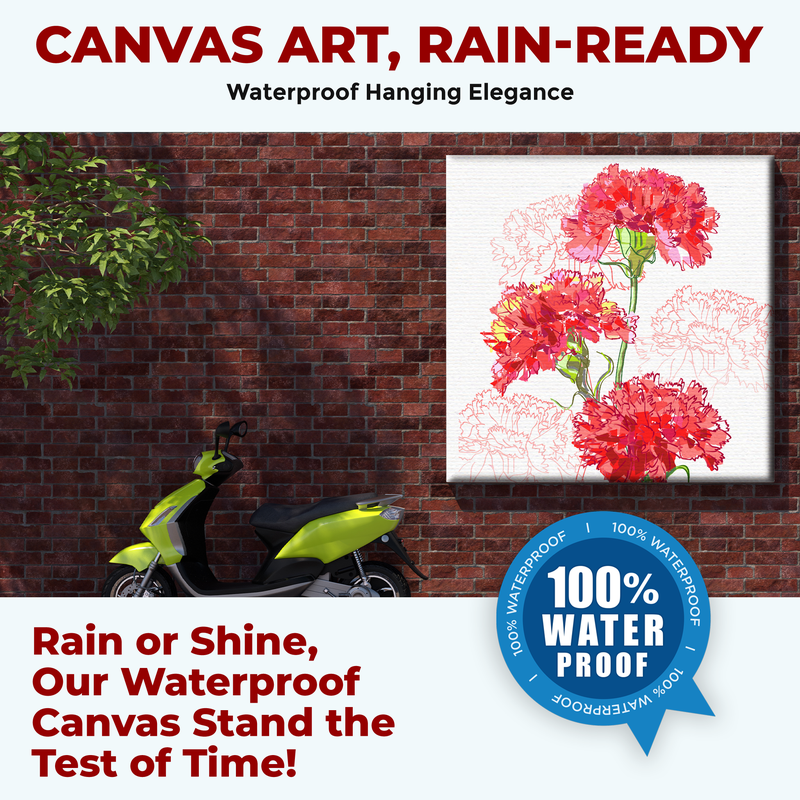 CARNATION SPLASH ART CANVAS