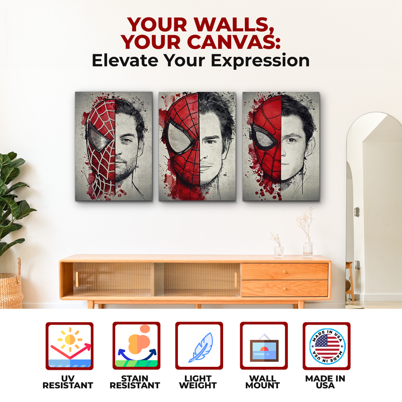 SPIDERMAN ACTORS CANVAS DECOR