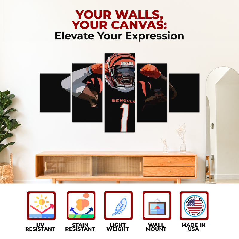 JA'MARR CHASE & BENGALS CANVAS