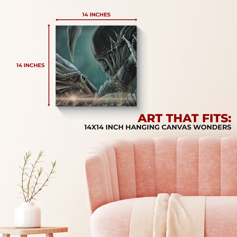 ALIENS VS PREDATOR WALL CANVAS DECOR