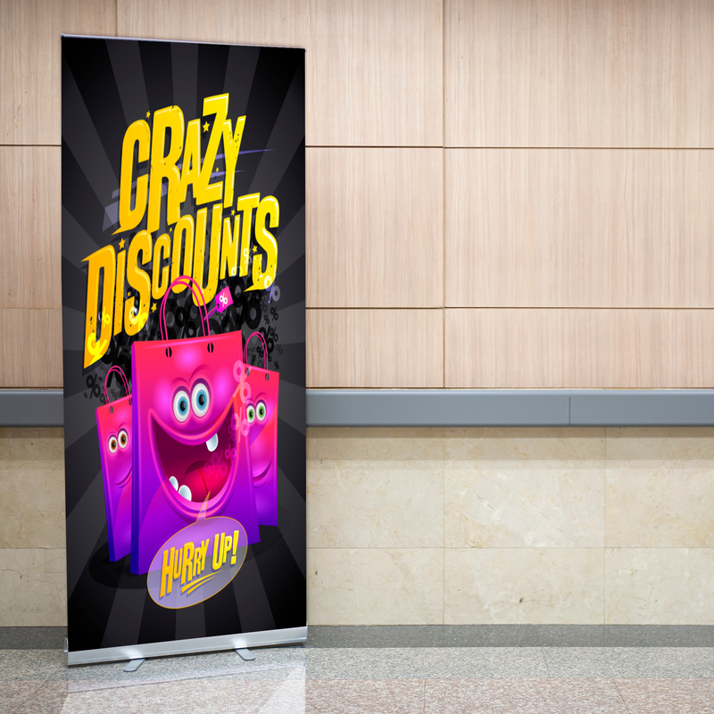 CRAZY DISCOUNTS BANNER RETRACTABLE