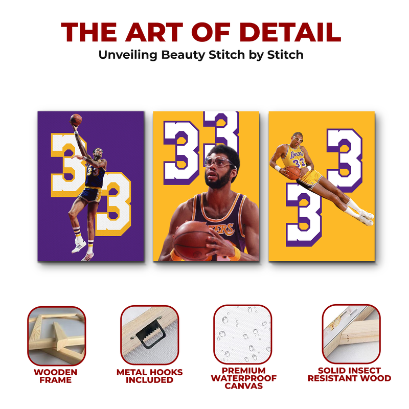 JABBAR/ LAKERS WALL CANVAS