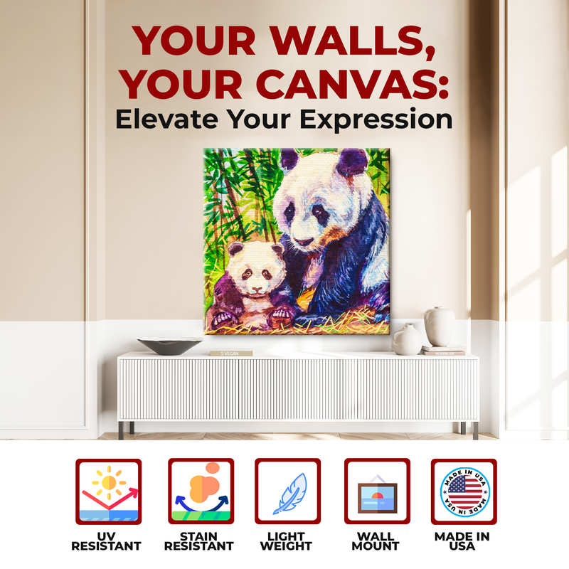 PANDAS DECOR CANVAS