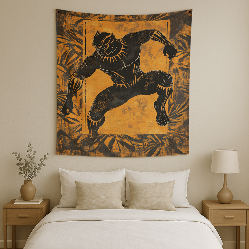 THE BLACK PANTHER SPIRIT WALL TAPESTRY