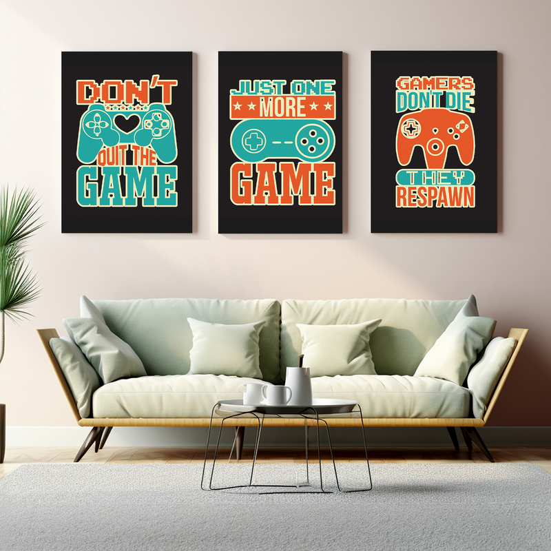 JUST ONE MORE GAME CANVAS DECOR