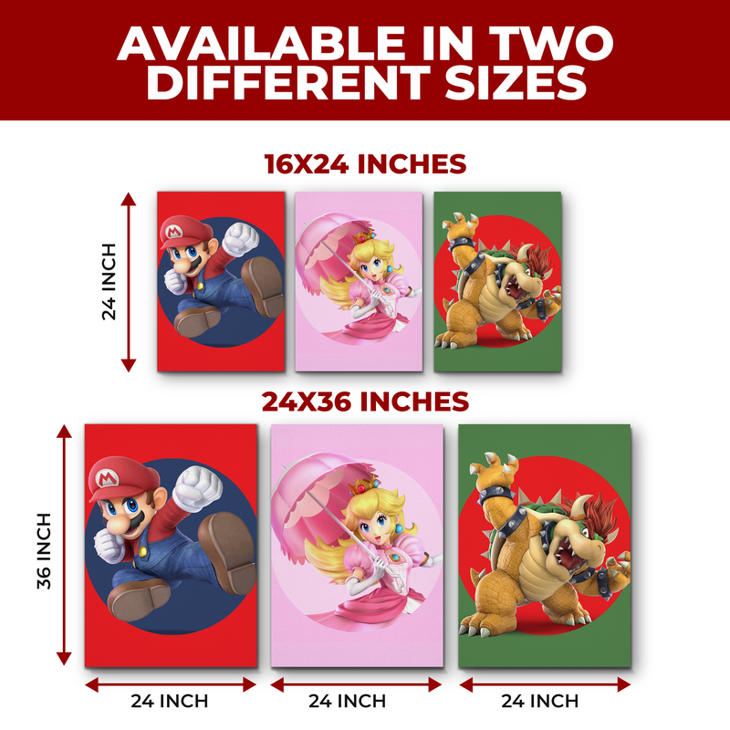 SUPER MARIO SMASH FIGHTERS CANVAS DECOR
