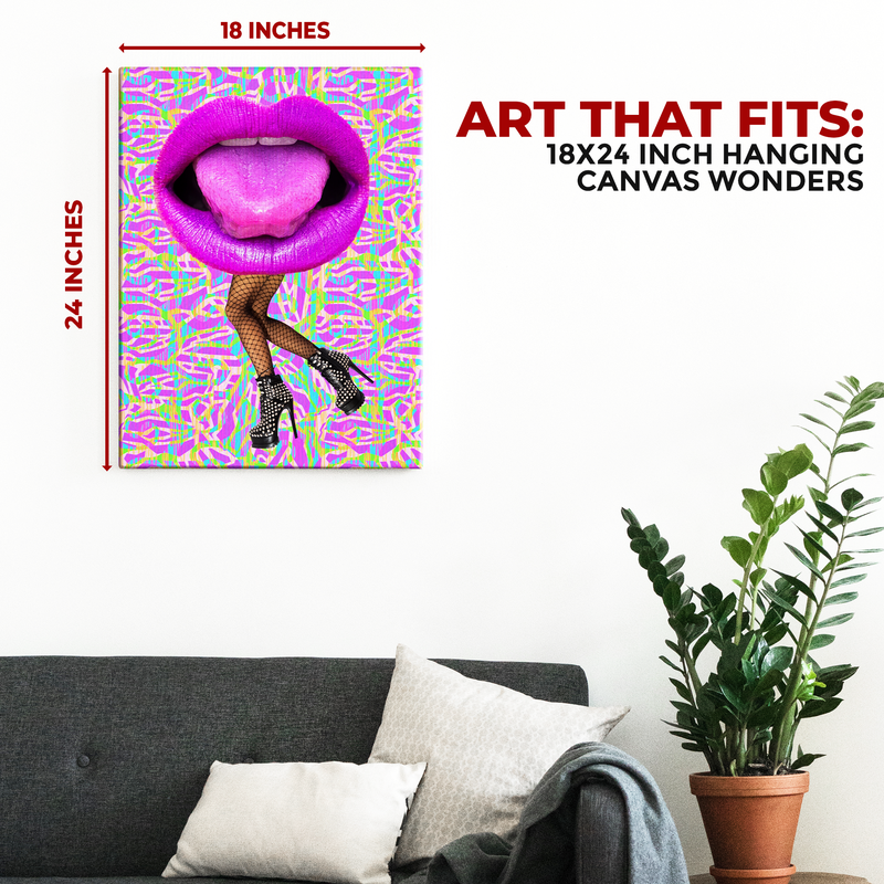 GIRL, LIPS & HEELS DECOR CANVAS