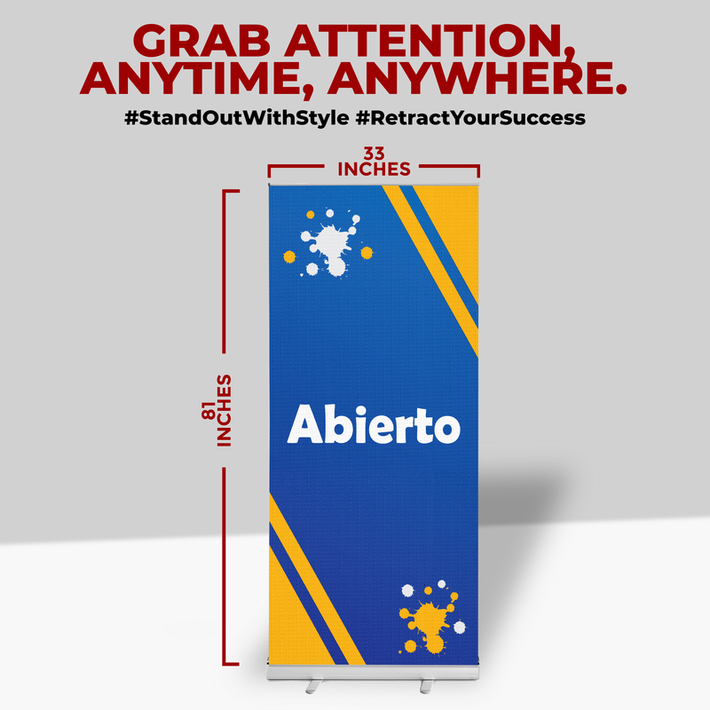 ABIERTO (OPEN) BANNER RETRACTABLE