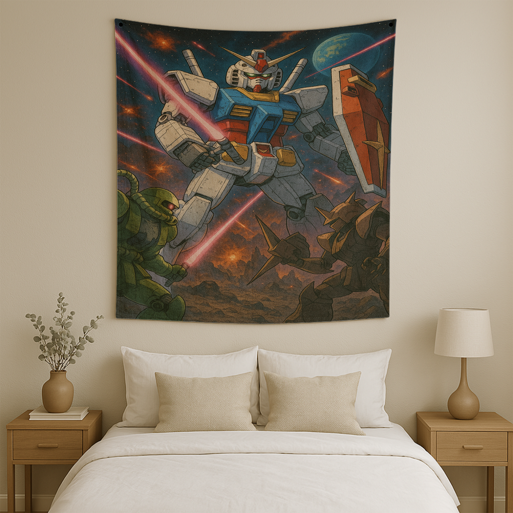 GUNDAM'S GALACTIC WARFARE WALL TAPESTRY