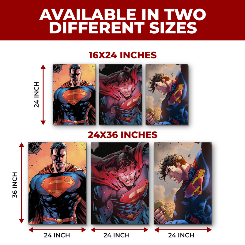 SUPERMAN COMIC STYLE WALL CANVAS