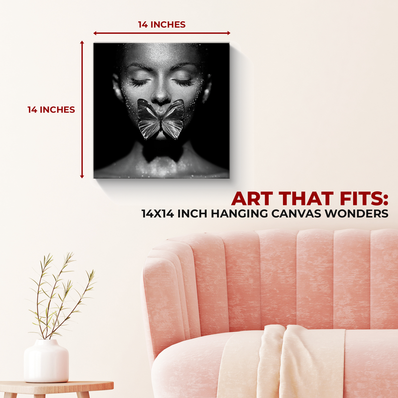 WOMEN & BUTTERFLY CANVAS DECOR