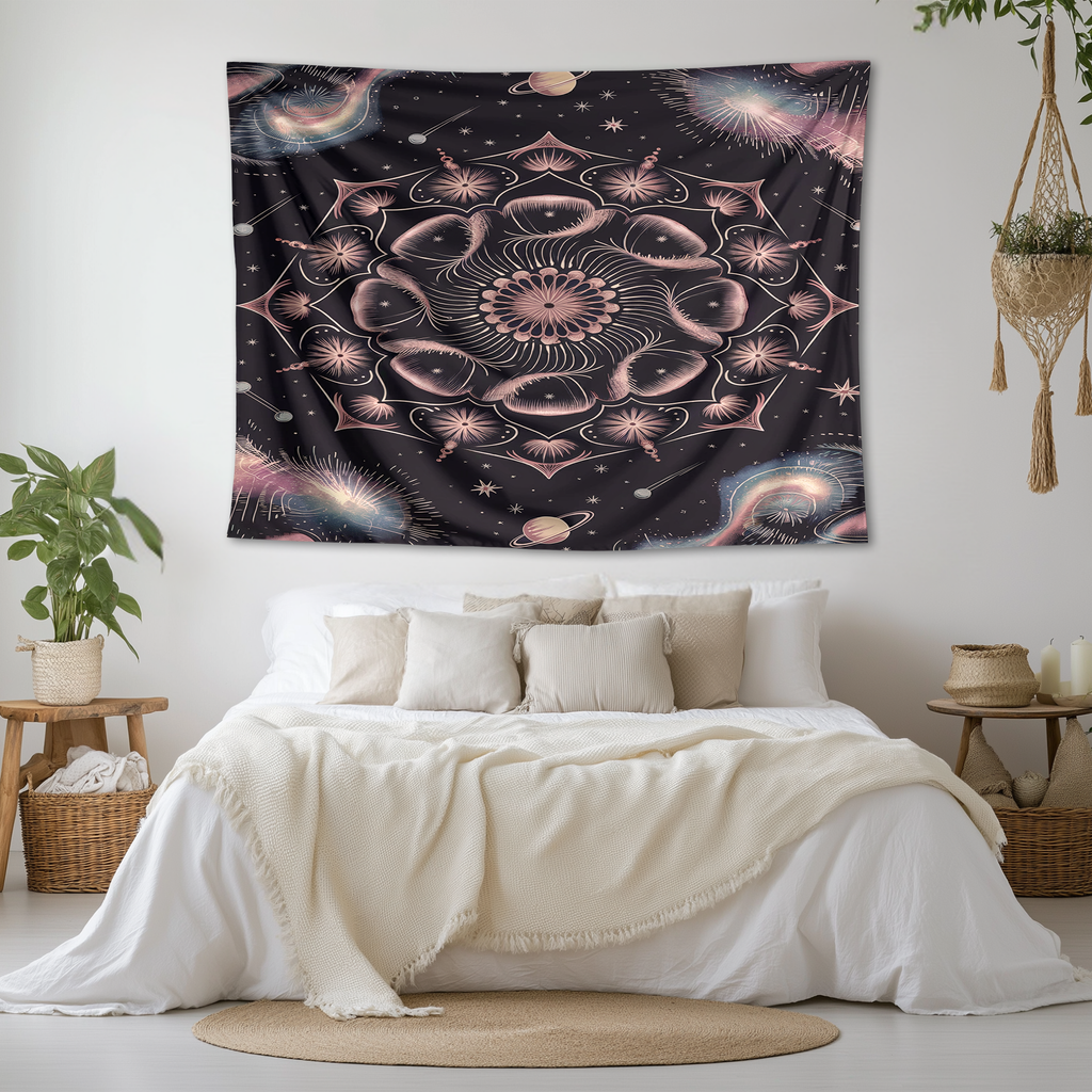 MIDNIGHT MANDALA TAPESTRY