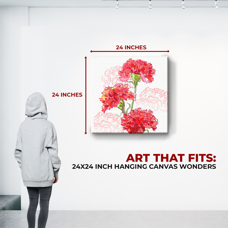 CARNATION SPLASH ART CANVAS