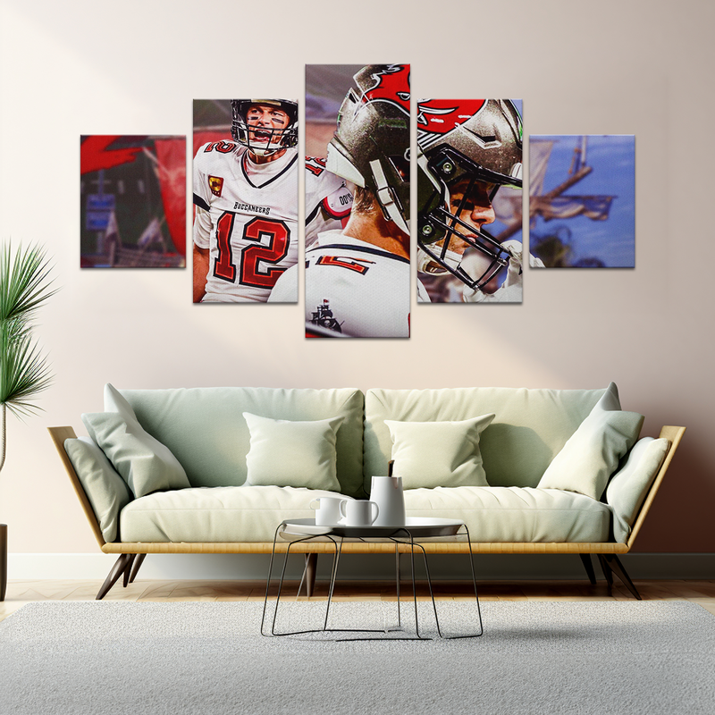 TOM BRADY BUCCANEERS DECOR CANVAS