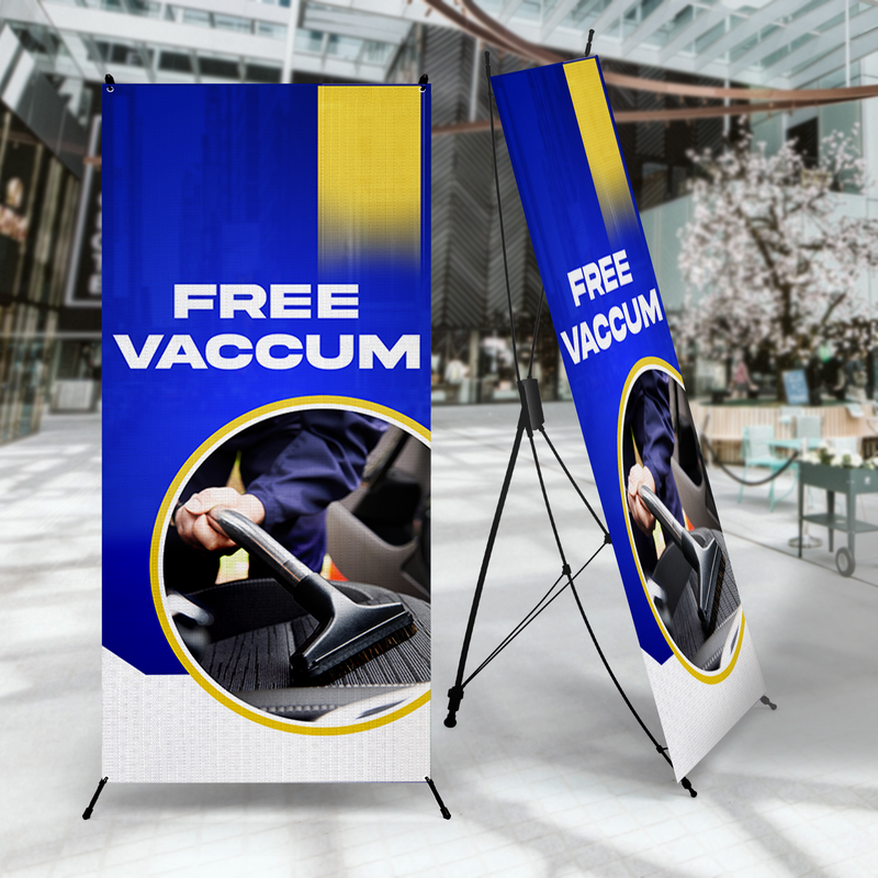 FREE VACCUM X-BANNER