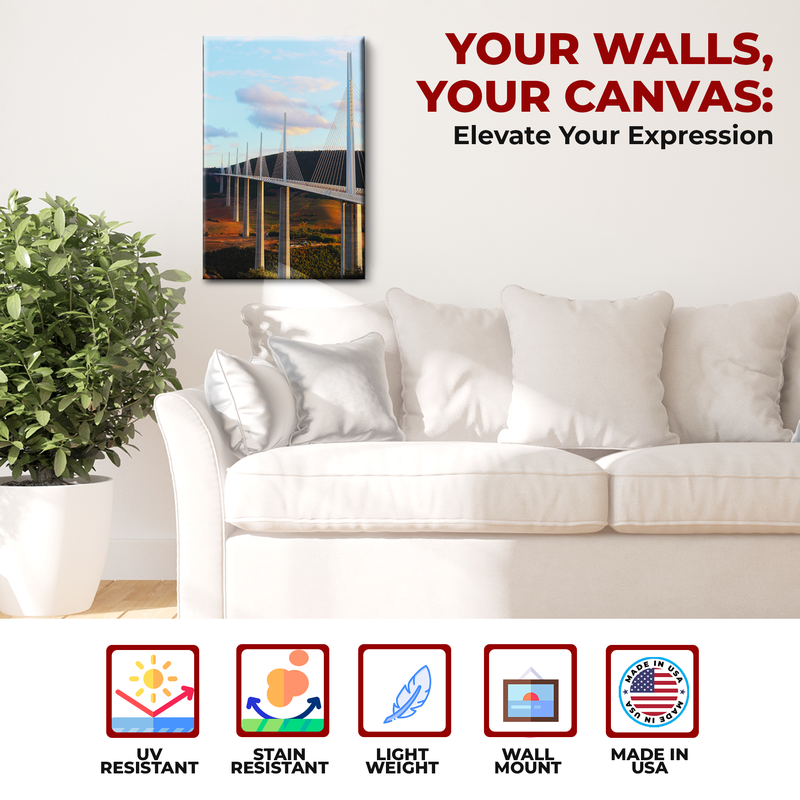 MILLAU VIADUCT BRIDGE PARIS CANVAS DECOR