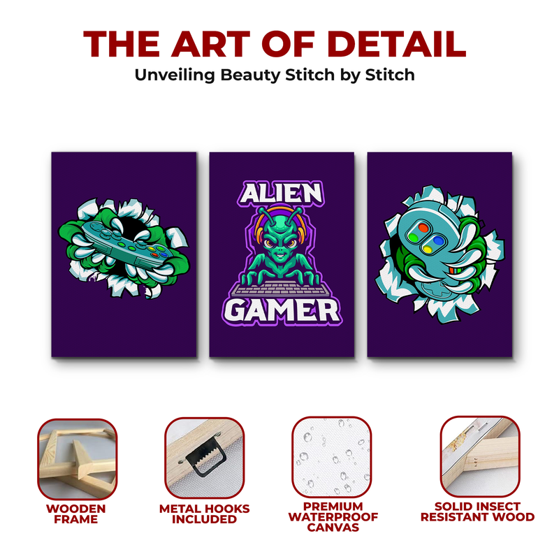 ALIEN GAMER CANVAS DECOR