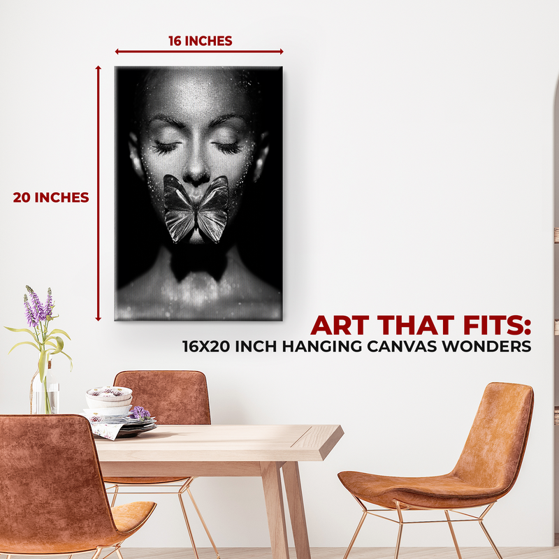 WOMEN & BUTTERFLY CANVAS DECOR