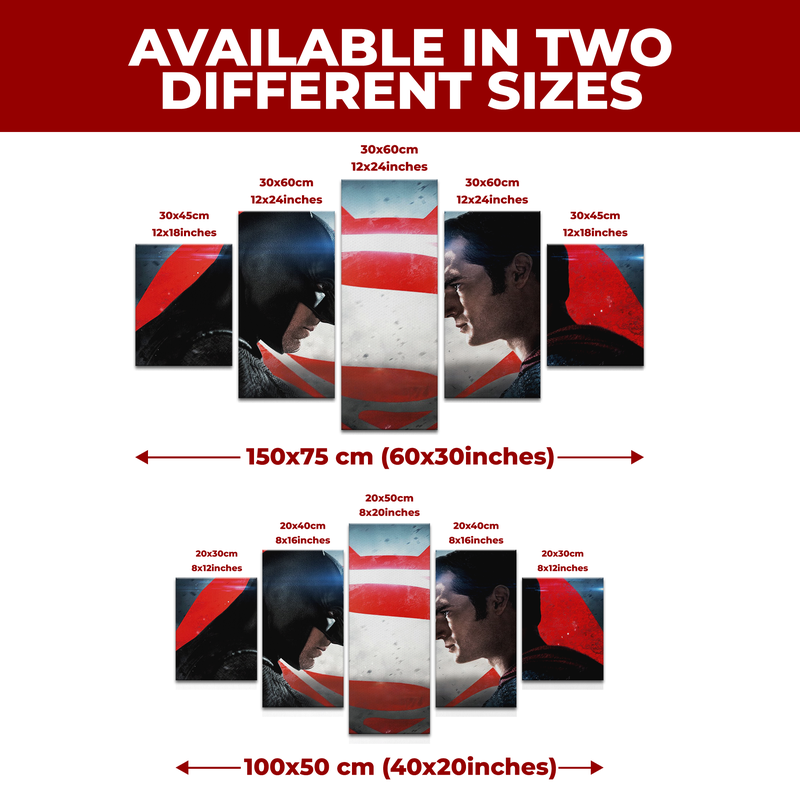 BATMAN VS SUPERMAN THE MOVIE WALL CANVAS